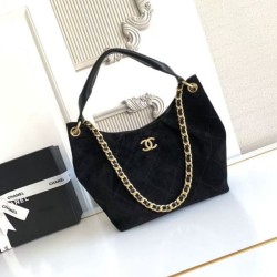 Replica Borsa Chanel 26C Maxi hobo Hippie AS5970 AS5978 Scamosciata Nero Imitazioni Replica Borsa Chanel 26C Maxi hobo Hippie AS5970 AS5978 Scamosciata Nero