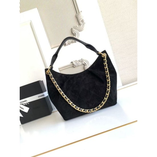 Replica Borsa Chanel 26C Maxi hobo Hippie AS5970 AS5978 Scamosciata Nero Imitazioni Replica Borsa Chanel 26C Maxi hobo Hippie AS5970 AS5978 Scamosciata Nero