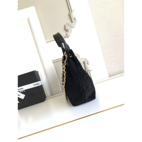 Replica Borsa Chanel 26C Maxi hobo Hippie AS5970 AS5978 Scamosciata Nero Imitazioni Replica Borsa Chanel 26C Maxi hobo Hippie AS5970 AS5978 Scamosciata Nero