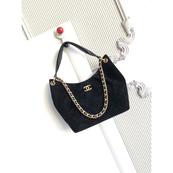 Replica Borsa Chanel 26C Maxi hobo Hippie AS5970 AS5978 Scamosciata Nero Imitazioni Replica Borsa Chanel 26C Maxi hobo Hippie AS5970 AS5978 Scamosciata Nero