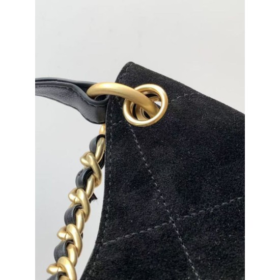 Replica Borsa Chanel 26C Maxi hobo Hippie AS5970 AS5978 Scamosciata Nero Imitazioni Replica Borsa Chanel 26C Maxi hobo Hippie AS5970 AS5978 Scamosciata Nero