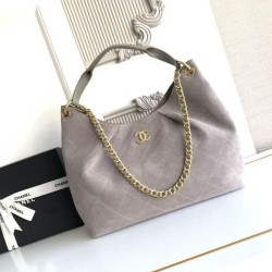Replica Borsa 1:1 Chanel 26C Maxi hobo Hippie AS5970 AS5978 Scamosciata Grigia Imitazioni Replica Borsa 1:1 Chanel 26C Maxi hobo Hippie AS5970 AS5978 Scamosciata Grigia