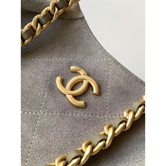 Replica Borsa 1:1 Chanel 26C Maxi hobo Hippie AS5970 AS5978 Scamosciata Grigia Imitazioni Replica Borsa 1:1 Chanel 26C Maxi hobo Hippie AS5970 AS5978 Scamosciata Grigia