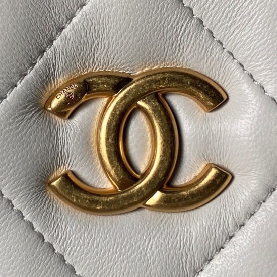 Replica Borse Chanel 25K Mini Bow AS5849 Pelle di agnello Bianco