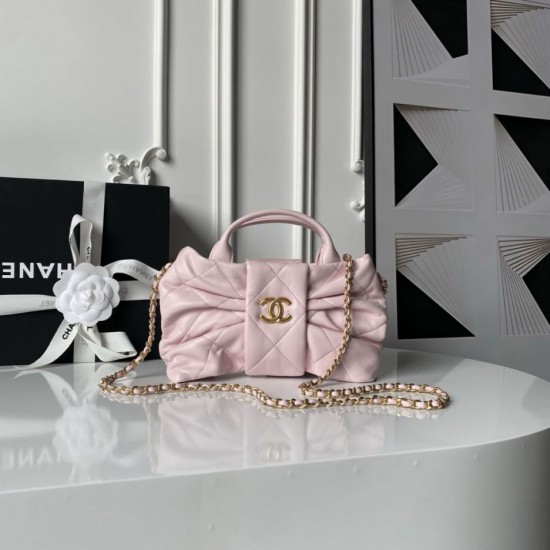 Replica Borse Chanel 25K Mini Bow AS5849 Pelle di agnello rosa