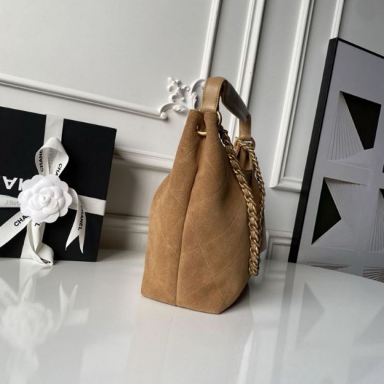 Replica borse griffate Chanel 26C Maxi hobo Hippie AS5970 AS5978 Scamosciata Marrone Imitazioni Replica borse griffate Chanel 26C Maxi hobo Hippie AS5970 AS5978 Scamosciata Marrone