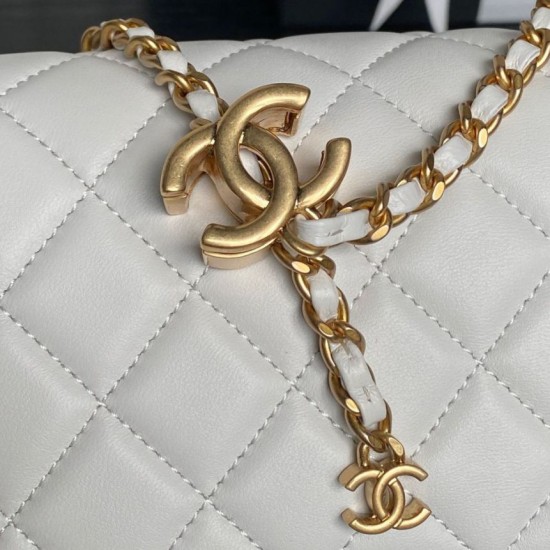 Replica Borse Chanel AS5756 piccola Rettangolare con patta e manico superiore bianca Imitazioni Replica Borse Chanel AS5756 piccola Rettangolare con patta e manico superiore bianca