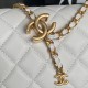 Replica Borse Chanel AS5756 piccola Rettangolare con patta e manico superiore bianca Imitazioni Replica Borse Chanel AS5756 piccola Rettangolare con patta e manico superiore bianca