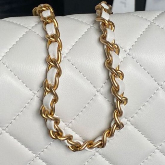 Replica Borse Chanel AS5756 piccola Rettangolare con patta e manico superiore bianca Imitazioni Replica Borse Chanel AS5756 piccola Rettangolare con patta e manico superiore bianca