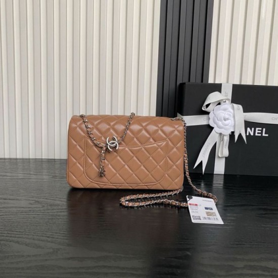 Replica Borse Chanel AS5756 Mini Rettangolare con patta e manico superiore caramello Imitazioni Replica Borse Chanel AS5756 Mini Rettangolare con patta e manico superiore caramello