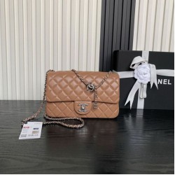 Replica Borse Chanel AS5756 Mini Rettangolare con patta e manico superiore caramello