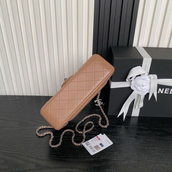 Replica Borse Chanel AS5756 Mini Rettangolare con patta e manico superiore caramello Imitazioni Replica Borse Chanel AS5756 Mini Rettangolare con patta e manico superiore caramello