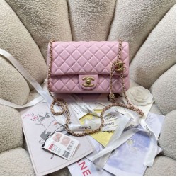 Borse Chanel AS5756 Mini Rettangolare con patta e manico superiore Rosa