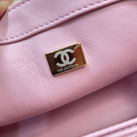 Replica Borse Chanel AS5756 Mini Rettangolare con patta e manico superiore Rosa Imitazioni Replica Borse Chanel AS5756 Mini Rettangolare con patta e manico superiore Rosa