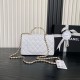 Replica Borsa  1:1 a tracolla Chanel piccola con catena e manico superiore AS5702 Bianco