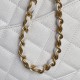 Replica Borsa  1:1 a tracolla Chanel piccola con catena e manico superiore AS5702 Bianco