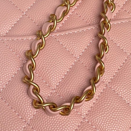 Replica Borsa a tracolla Chanel piccola con catena e manico superiore AS5702 Rosa Imitazioni Replica Borsa a tracolla Chanel piccola con catena e manico superiore AS5702 Rosa