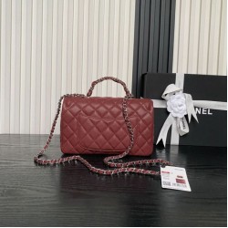 Replica Borse Imitazioni a tracolla Chanel piccola con catena e manico superiore AS5702 Rosso