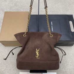 Replica Borsa a tracolla YSL Saint Laurent Jamie 4.3 Pochon Shopping Scamosciata Marrone