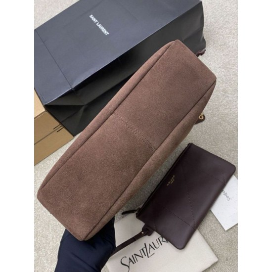 Replica Borsa a tracolla YSL Saint Laurent Jamie 4.3 Pochon Shopping Scamosciata Marrone Imitazioni Replica Borsa a tracolla YSL Saint Laurent Jamie 4.3 Pochon Shopping Scamosciata Marrone