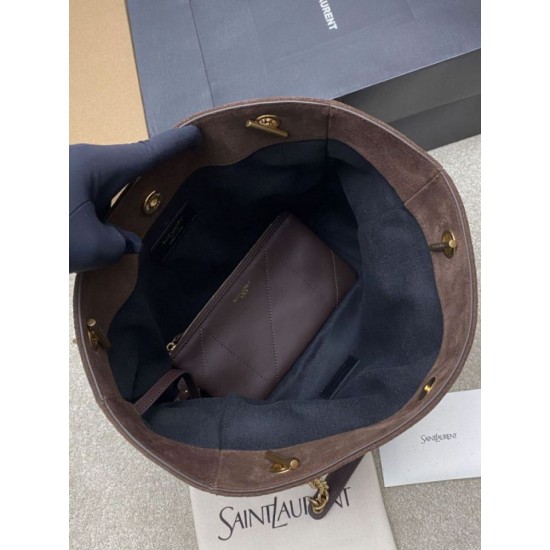 Replica Borsa a tracolla YSL Saint Laurent Jamie 4.3 Pochon Shopping Scamosciata Marrone Imitazioni Replica Borsa a tracolla YSL Saint Laurent Jamie 4.3 Pochon Shopping Scamosciata Marrone