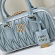 Replica Borsa con manico superiore Miu Miu Arcadie matelassé Blu