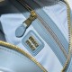 Replica Borsa con manico superiore Miu Miu Arcadie matelassé Blu