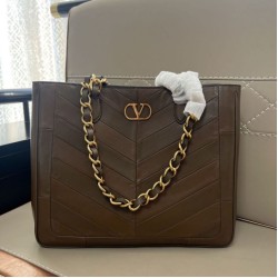 Replica Borse Firmate  shopping piccola/media Valentino Garavani Laseine Marrone