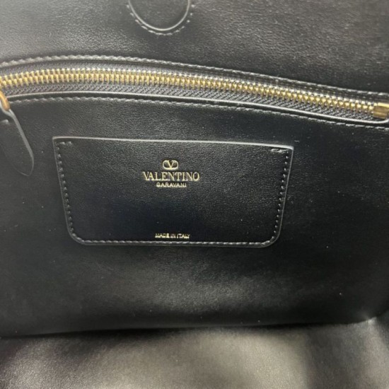 Replica Borsa shopping piccola/media Valentino Garavani Laseine Nero Imitazioni Replica Borsa shopping piccola/media Valentino Garavani Laseine Nero