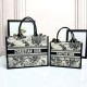 Replica Borsa tote Dior piccola/media Oblique ricamata con stampa animalier bianca Imitazioni Replica Borsa tote Dior piccola/media Oblique ricamata con stampa animalier bianca