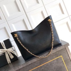 Replica Borsa hobo Chanel Coco piccola pelle di vitello Nero
