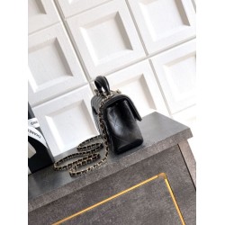 Borse Chanel Mini Classic Flap Bow 25K con manico superiore AS2431 Nero