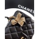 Replica borse griffate Chanel Mini Classic Flap Bow 25K con manico superiore AS2431 Nero Imitazioni Replica borse griffate Chanel Mini Classic Flap Bow 25K con manico superiore AS2431 Nero