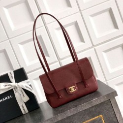 Replica Borsa Chanel 26P Preppy Coco Flap AS6130 Borgogna