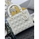 Replica Borse a mano Dior Lady Dior Media opaca Cannage con patta bianca Imitazioni Replica Borse a mano Dior Lady Dior Media opaca Cannage con patta bianca
