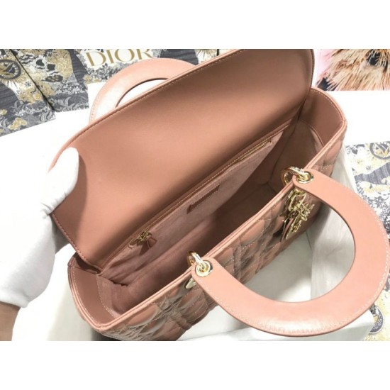Replica Perfetta grande Dior Lady Dior agnello trapuntata cannage Marrone Imitazioni Replica Perfetta grande Dior Lady Dior agnello trapuntata cannage Marrone
