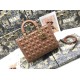 Replica Perfetta grande Dior Lady Dior agnello trapuntata cannage Marrone Imitazioni Replica Perfetta grande Dior Lady Dior agnello trapuntata cannage Marrone