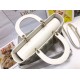 Replica borse griffate grande Dior Lady Dior agnello trapuntata cannage bianca Imitazioni Replica borse griffate grande Dior Lady Dior agnello trapuntata cannage bianca