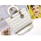 Replica borse griffate grande Dior Lady Dior agnello trapuntata cannage bianca Imitazioni Replica borse griffate grande Dior Lady Dior agnello trapuntata cannage bianca