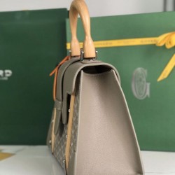 Replica Borsa a mano Goyard Goyardine Saigon PM grigia Imitazioni Replica Borsa a mano Goyard Goyardine Saigon PM grigia