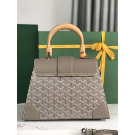 Replica Borsa a mano Goyard Goyardine Saigon PM grigia Imitazioni Replica Borsa a mano Goyard Goyardine Saigon PM grigia