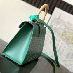 Replica Borsa a mano strutturata Goyard Saigon PM Verde Imitazioni Replica Borsa a mano strutturata Goyard Saigon PM Verde