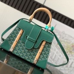 Replica Borsa a mano strutturata Goyard Saigon PM Verde