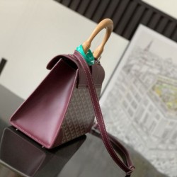 Replica Borsa a mano strutturata Goyard Saigon PM bordeaux Imitazioni Replica Borsa a mano strutturata Goyard Saigon PM bordeaux