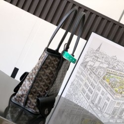 Replica Borse tote Goyard Anjou Saint Louis Mini tela goyardine/pelle di vitello nera Imitazioni Replica Borse tote Goyard Anjou Saint Louis Mini tela goyardine/pelle di vitello nera