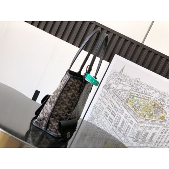 Replica Borse tote Goyard Anjou Saint Louis Mini tela goyardine/pelle di vitello nera Imitazioni Replica Borse tote Goyard Anjou Saint Louis Mini tela goyardine/pelle di vitello nera