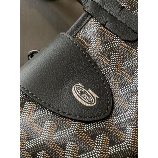 Replica Borse tote Goyard Anjou Saint Louis Mini tela goyardine/pelle di vitello nera Imitazioni Replica Borse tote Goyard Anjou Saint Louis Mini tela goyardine/pelle di vitello nera
