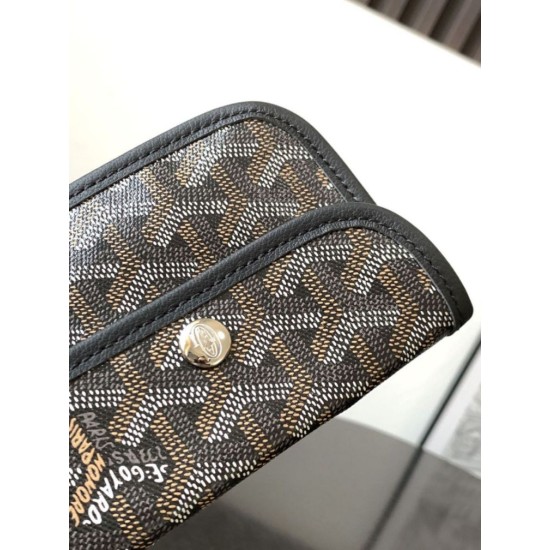 Replica Borse tote Goyard Anjou Saint Louis Mini tela goyardine/pelle di vitello nera Imitazioni Replica Borse tote Goyard Anjou Saint Louis Mini tela goyardine/pelle di vitello nera
