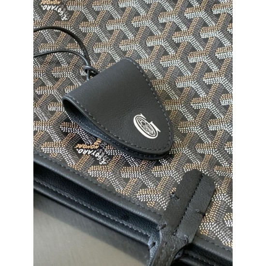 Replica Borse tote Goyard Anjou Saint Louis Mini tela goyardine/pelle di vitello nera Imitazioni Replica Borse tote Goyard Anjou Saint Louis Mini tela goyardine/pelle di vitello nera