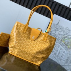 Replica Borse  tote Goyard Anjou Saint Louis Mini tela goyardine/pelle di vitello Giallo
